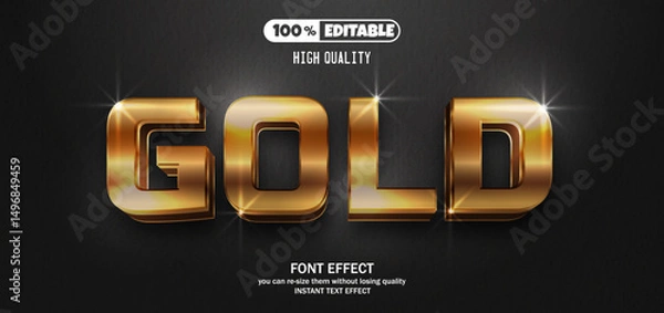 Obraz Gold editable text effect