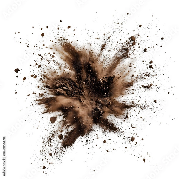 Obraz Abstract Brown and White Powder Explosion