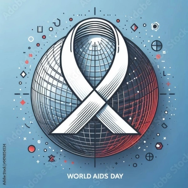 Fototapeta World AIDS Day (December 1): An international day dedicated to raising awareness of the AIDS pandemic caused by the spread of HIV infection and mourning those who have died of the disease