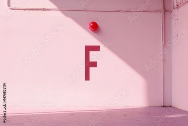 Obraz Modern typographic compositions  letter F AI generated