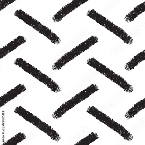 Obraz Grunge line seamless pattern. Hand Drawn Patterns Design, brush style illustration.