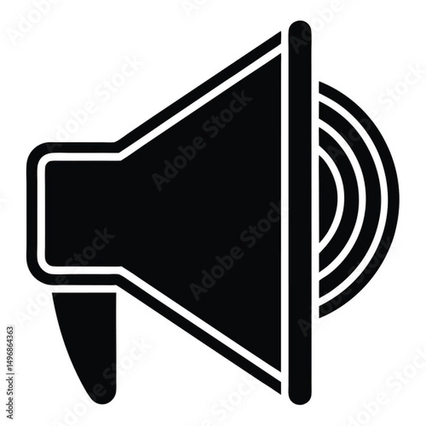 Fototapeta Vector speaker icon illustration with sound volume and direction arrow