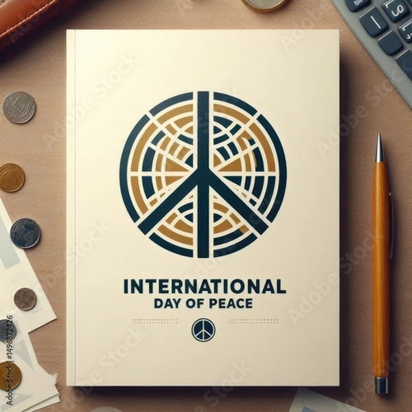 Fototapeta International Day of Peace (September 21): Dedicated to world peace and specifically the absence of violence, such as might be occasioned by a temporary ceasefire in a combat zone, for purposes of hum
