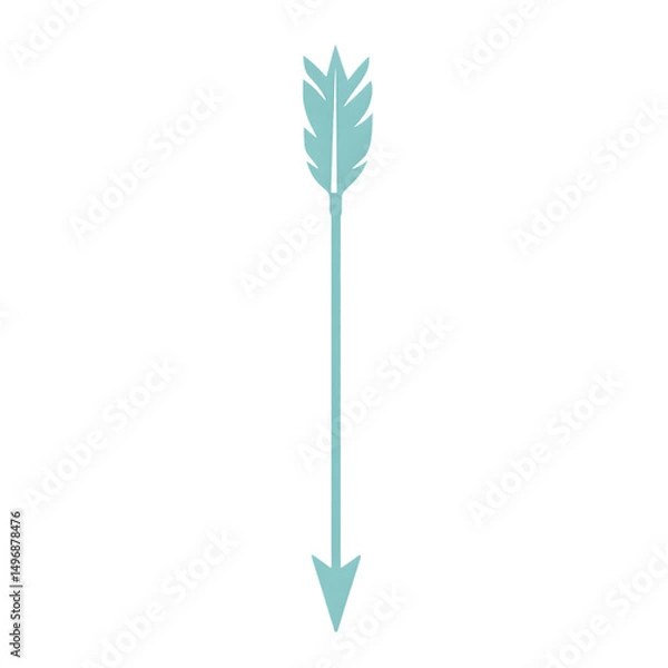Fototapeta Minimalistic Arrow with a Clear Silhouette in Soft Isolated on Transparent Background