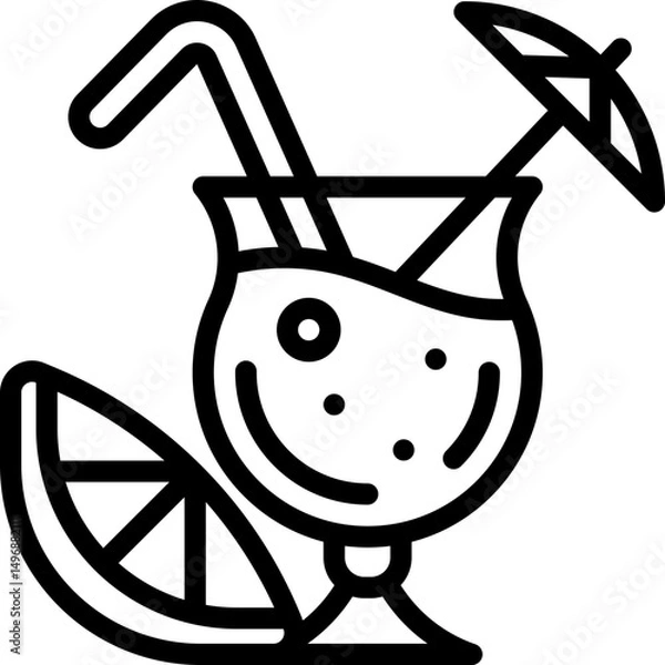 Obraz Tropical Drink and lemon