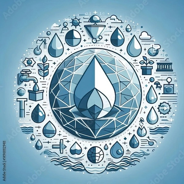 Fototapeta World Water Day (March 22): Focuses attention on the importance of freshwater and advocates for the sustainable management of freshwater resources.