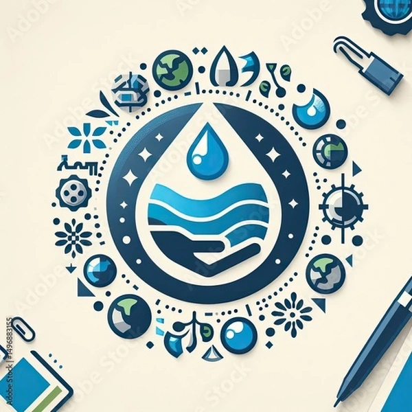 Fototapeta World Water Day (March 22): Focuses attention on the importance of freshwater and advocates for the sustainable management of freshwater resources.