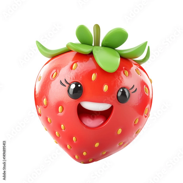 Fototapeta strawberry on a white background