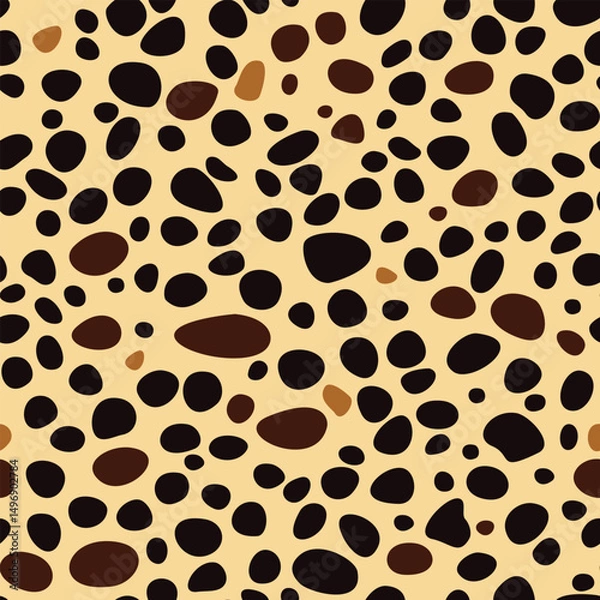Fototapeta Abstract Pebble Pattern – Seamless Organic Shapes Design