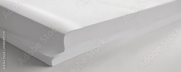Fototapeta High-resolution image of pristine white paper exhibiting a fine, even texture ,  light,  sheet,  backdrop