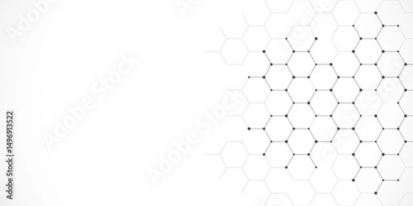 Obraz Graphic design element with abstract geometric background of simple hexagon pattern