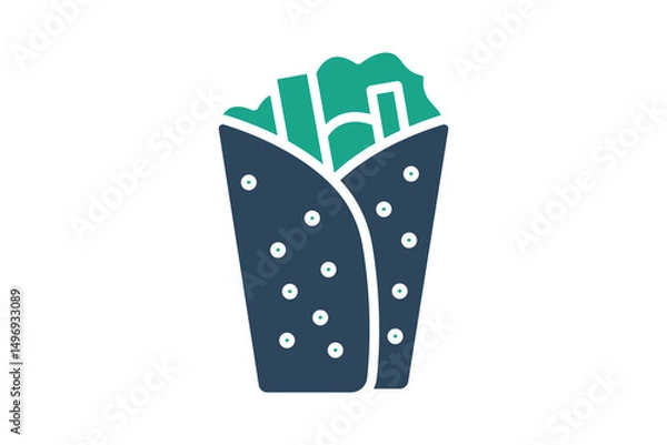 Obraz Kebab icon. solid icon style. icon related to meat. food elements vector illustration