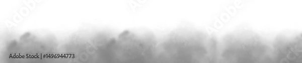 Obraz PNG fog texture isolated on transparent background, White cloudiness, Beautiful swirling gray smoke, Special effect of steam, Vector isolated smoke