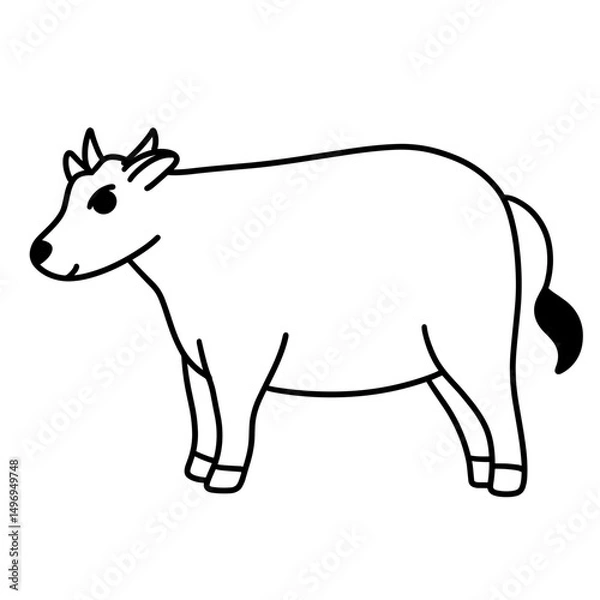 Fototapeta cow vector illustration