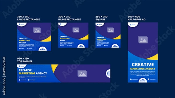 Fototapeta Web banner template for digital marketing services