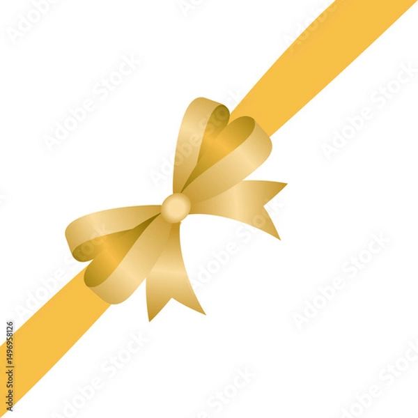 Obraz Golden Corner Ribbon