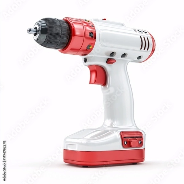 Fototapeta 3D cordless drill, designed to provide high performance for drilling tasks without the need for wires or cords.