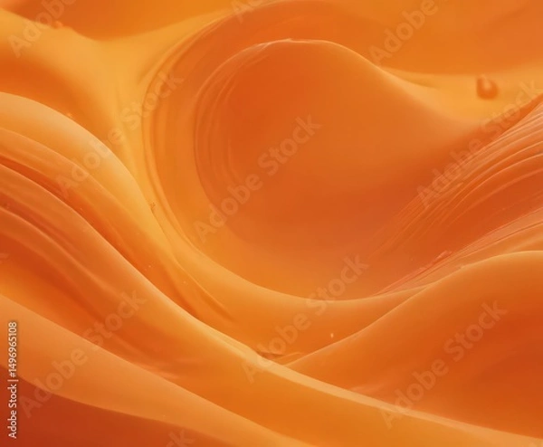 Obraz Swirling orange gradient, abstract shapes, fluid motion ,  art,  digital