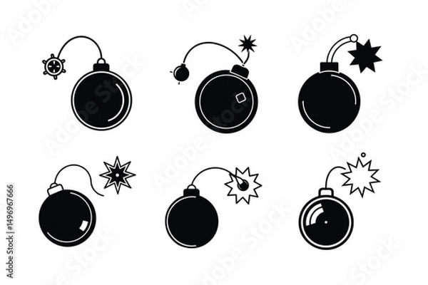 Obraz cartoon style dynamite vector illustration clean explosion blast