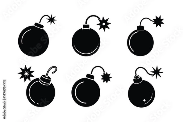 Obraz cartoon style dynamite vector illustration clean lit fuse explosion