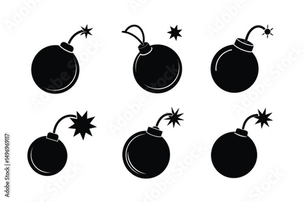 Obraz cartoon style dynamite vector illustration clean dynamite bomb