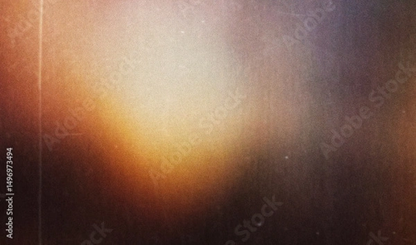 Obraz grainy colorful warm rainbow red light leaks on black background with dust texture. abstract damaged scratched retro film analog effect for using over photos as overlay or screen filter