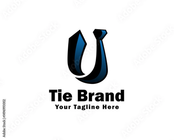 Obraz abstract simple U letter tie business logo icon symbol design template illustration