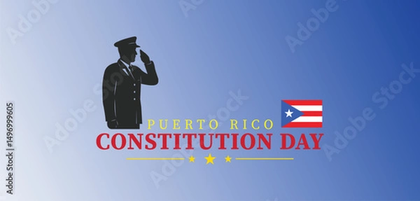 Obraz The Heart of Puerto Rico Commemorating Constitution Day Every July 25th