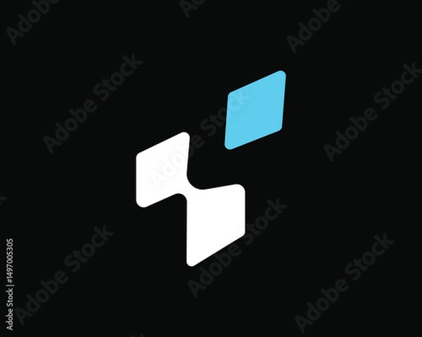 Obraz T arrow modern tech logo icon symbol design template illustration inspiration