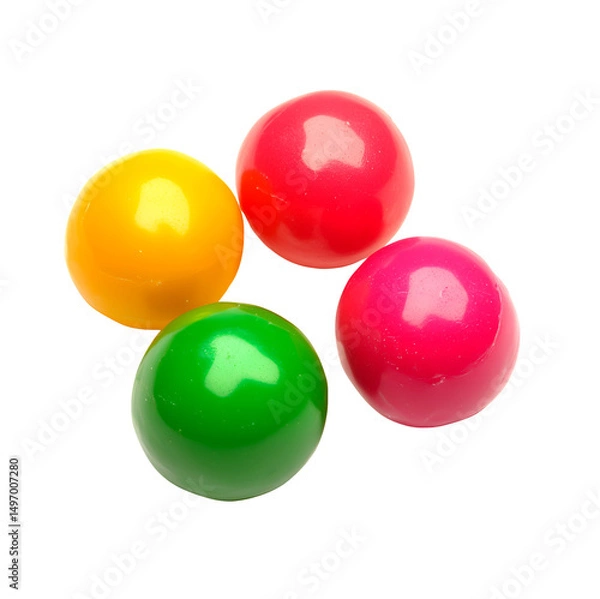 Fototapeta bubble gums isolated on a transparent background