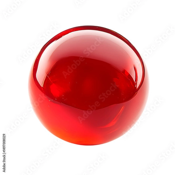 Fototapeta Red bubble gum isolated on a transparent background