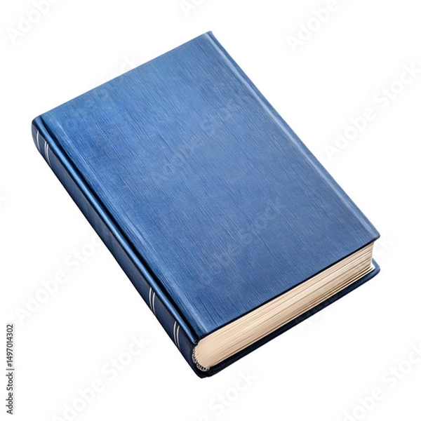 Fototapeta Blank Book – Empty Blue Cover Isolated PNG