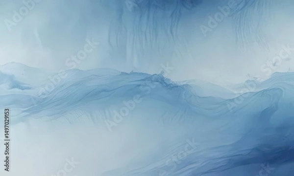 Fototapeta Subtle blue watercolor texture, smooth gradients mimicking gentle currents ,  flowing,  light blue