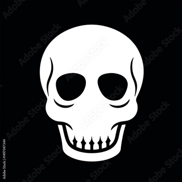 Obraz design logo icon mascot illustration vector skull style