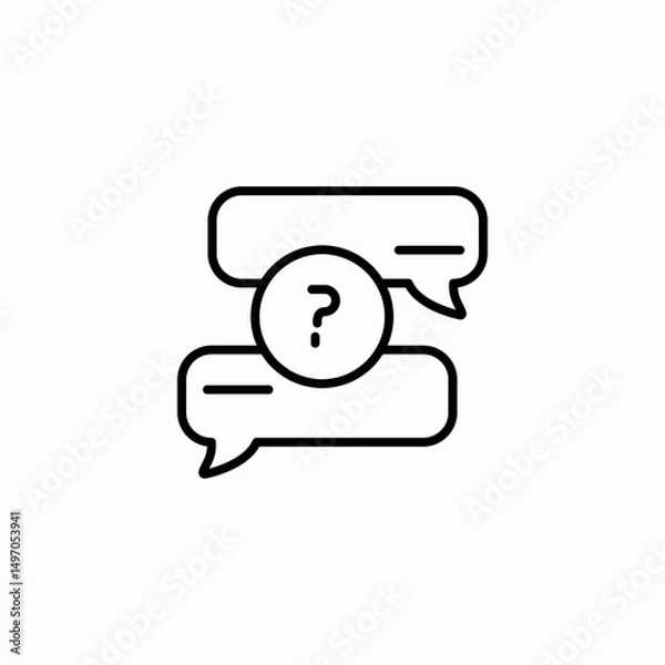 Obraz question chat icon sign vector