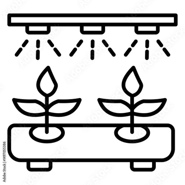 Fototapeta Hydroponic Line Vector
