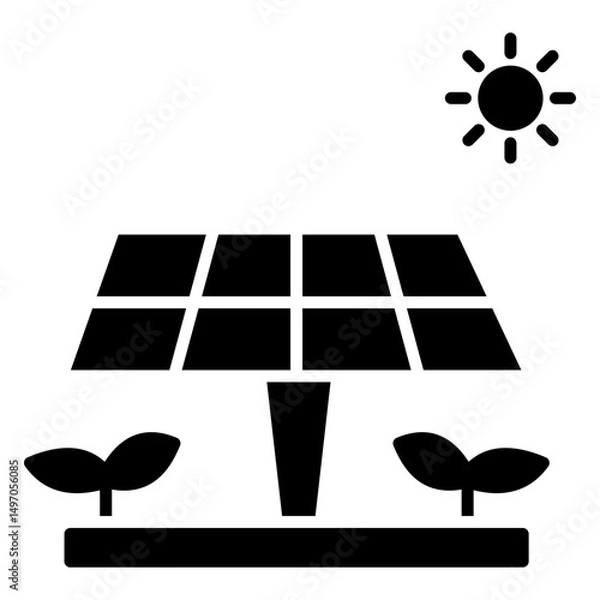 Fototapeta Hydroponic Glyph Vector Icon