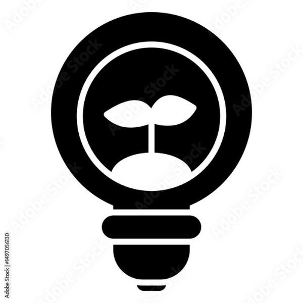 Fototapeta Hydroponic Glyph Vector Icon