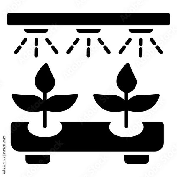 Fototapeta Hydroponic Glyph Vector Icon