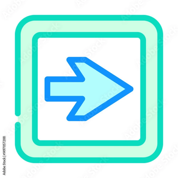 Fototapeta arrow information color icon vector illustration