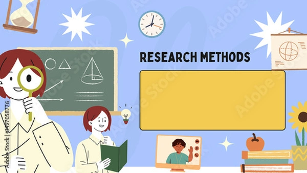 Obraz Illustrative Research Report Presentation - Visualizing Research Techniques 