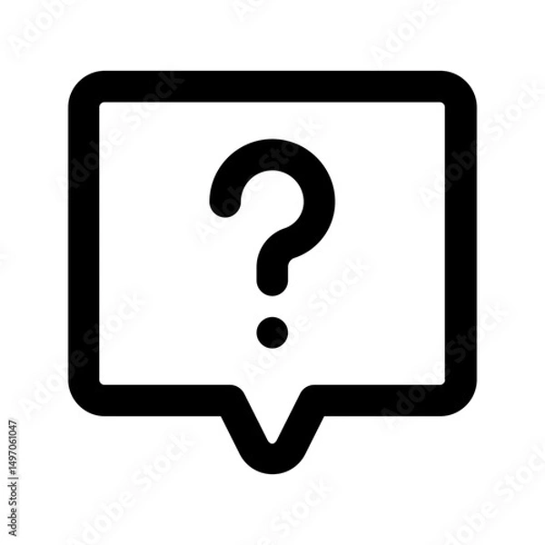 Fototapeta question line icon