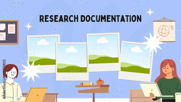 Fototapeta Key Documentation for Research Reports