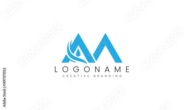 Fototapeta Minimalist AM Logo for Branding and Identity.