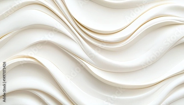 Fototapeta Abstract White Wave Pattern Design Background