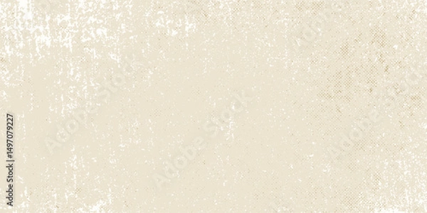 Obraz Newspaper with old unreadable text. Vintage grunge blurred paper news texture horizontal background. Textured page. Sepia collage. Front top view.