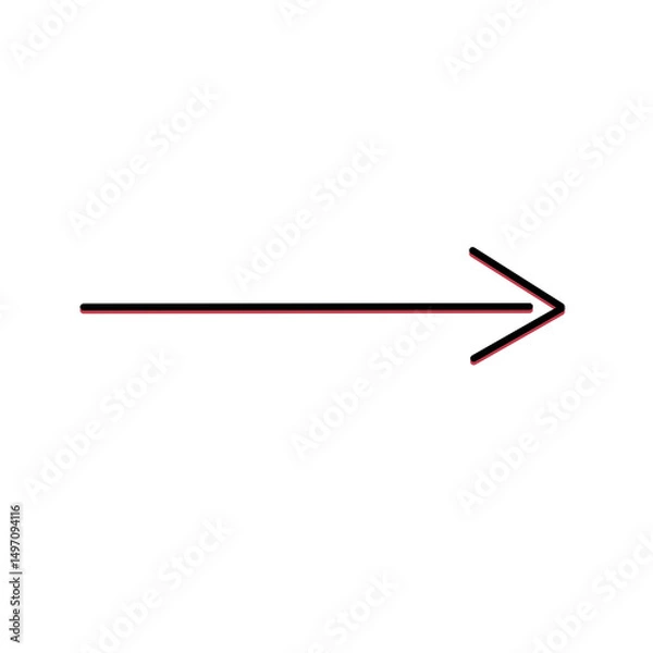 Fototapeta Arrow line and dots 