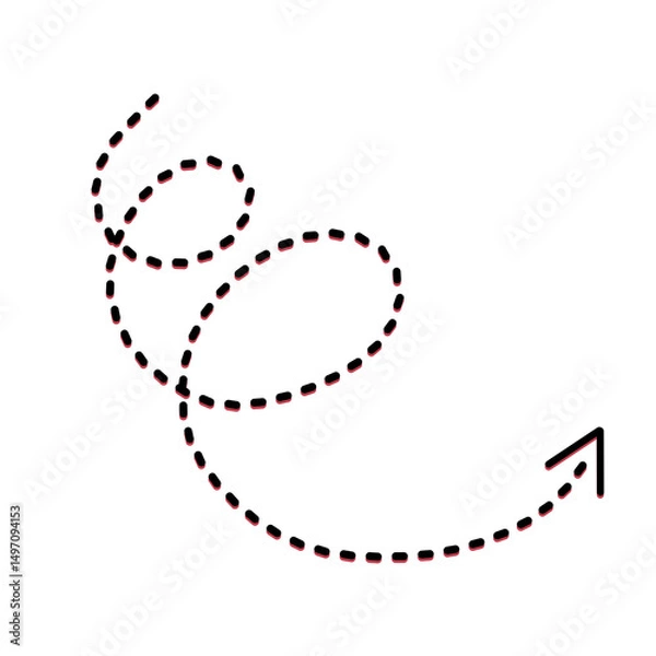 Fototapeta Arrow line and dots 