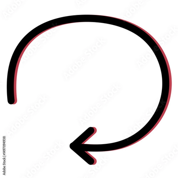 Fototapeta Arrow line and dots 