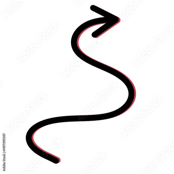 Fototapeta Arrow line and dots 